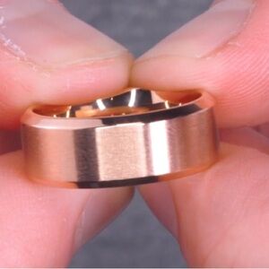 NWT-The Titan Stainless Steel Ring - Rose Gold